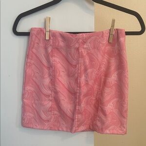 Altar'd State Pink Swirl Mini Skirt